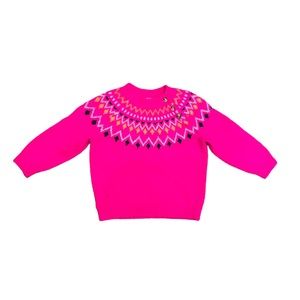 Pink sweater with collar design